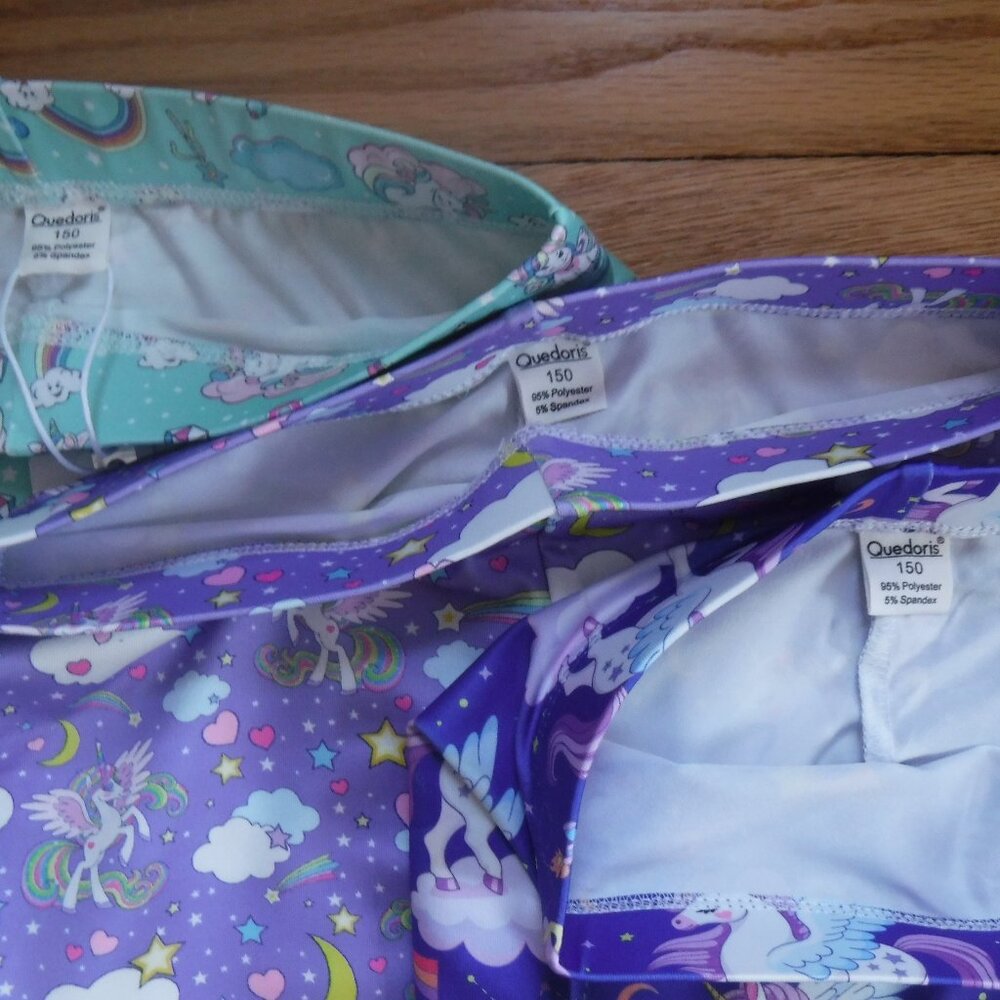 Quedoris Girls Unicorn Leggings Size 150 - Set of 3 NWT - Picture 8 of 13